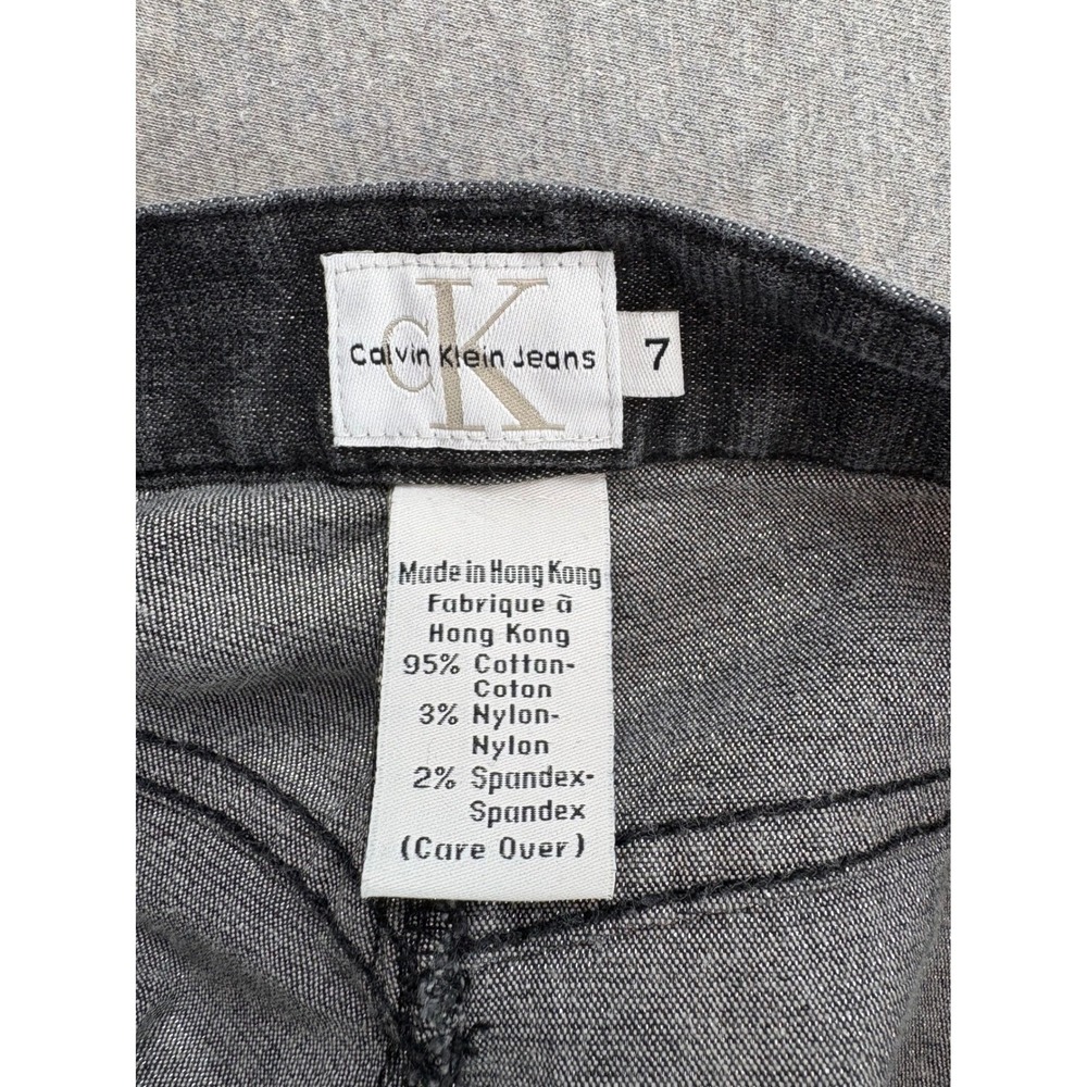 Calvin Klein Jeans Women's Size 7 Dark Gray Wash High Rise‎ Straight Leg Denim - Picture 4 of 10